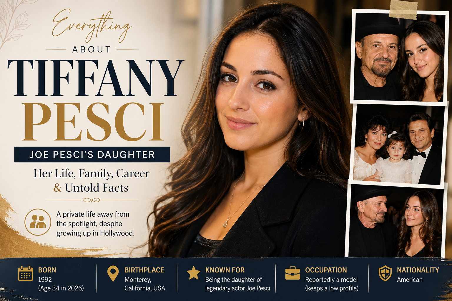 Tiffany Pesci: The Private Life of Joe Pesci’s Daughter, Family, Age, Career, and More