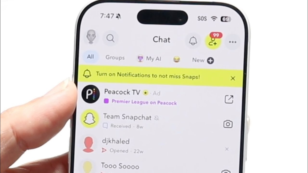 how to know if someone has snap+